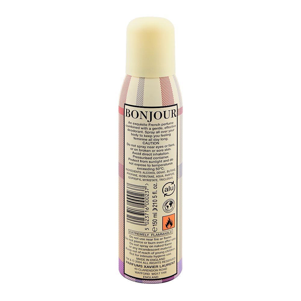 Xavier Laurent Bonjour Deodorant Body Spray, 150ml