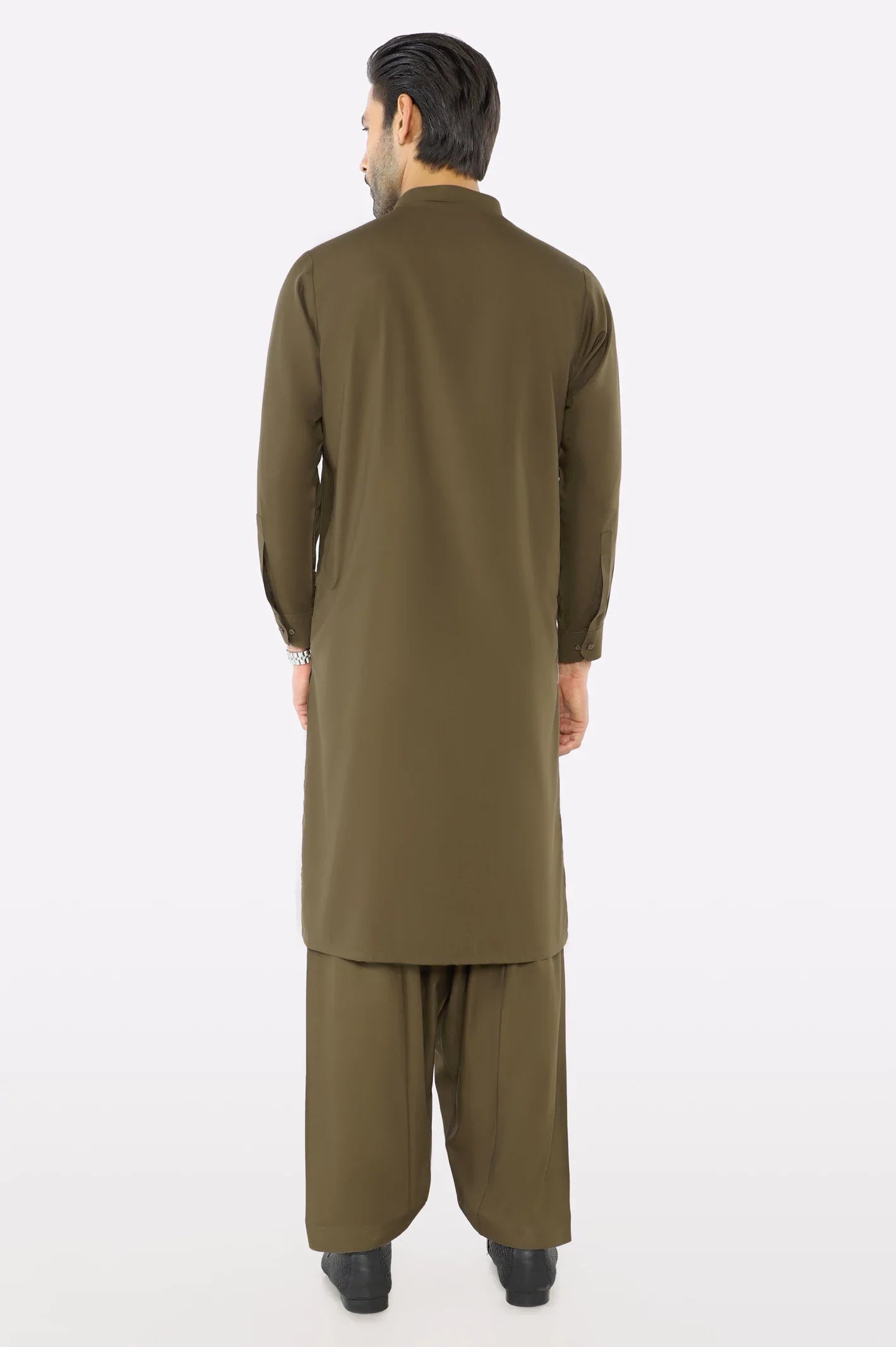 Dark Green Wash & Wear Shalwar Kameez