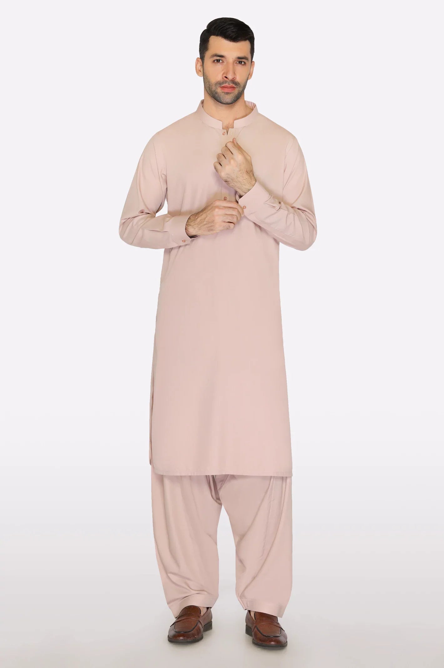 Light Brown Wash & Wear Shalwar Kameez