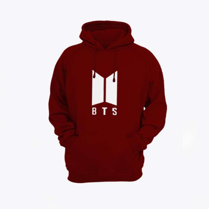 Ace Maroon BTS Fleece Cotton Hoodie For womens