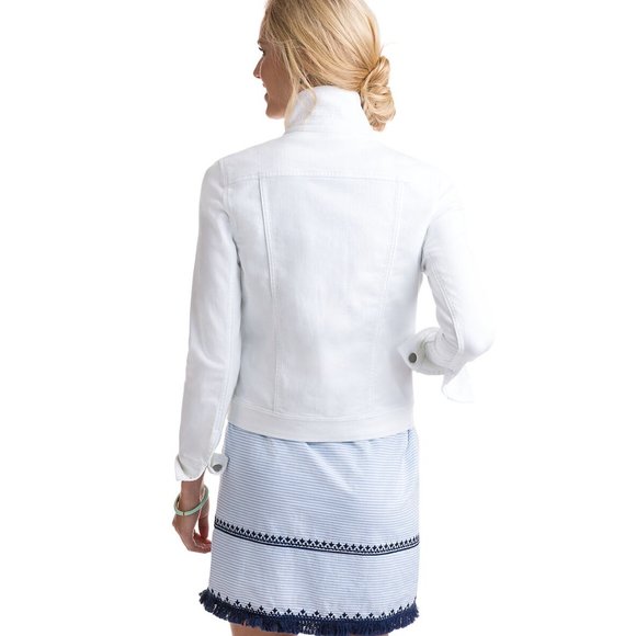 Women White Solid Jacket