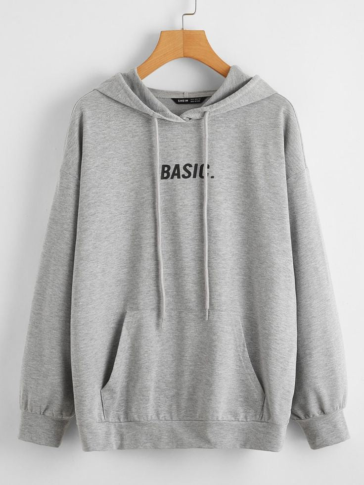 Basic Printed Fleece Full Sleeves Pull Over Hoodie For Men And Women - HB INDUSTRIES - Hoodies & Sweatshirts -