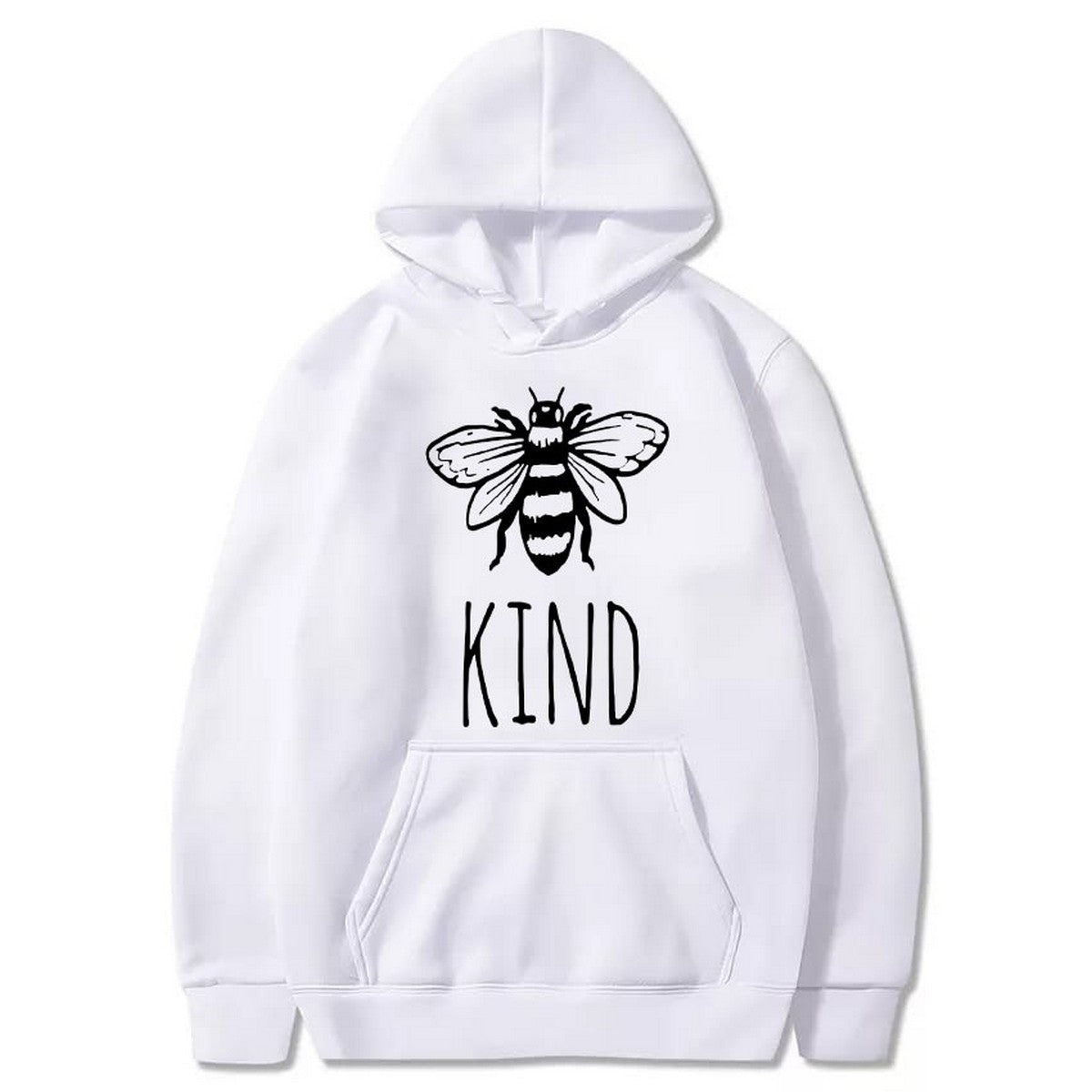 Bee Kind Printed Fleece Full Sleeves Pull Over Hoodie For Women And Men - HB INDUSTRIES - Hoodies & Sweatshirts -