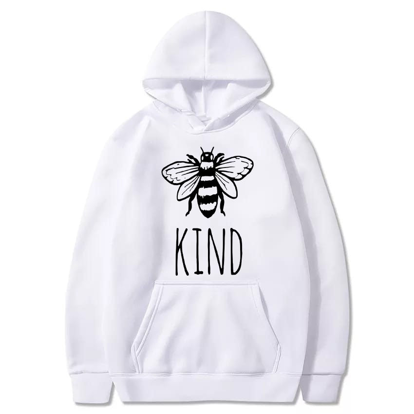 Bee Kind Printed Fleece Full Sleeves Pull Over Hoodie For Women And Men - HB INDUSTRIES - Hoodies & Sweatshirts -