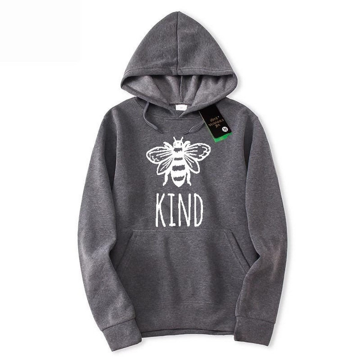 Bee Kind Printed Fleece Full Sleeves Pull Over Hoodie For Women And Men - HB INDUSTRIES - Hoodies & Sweatshirts -