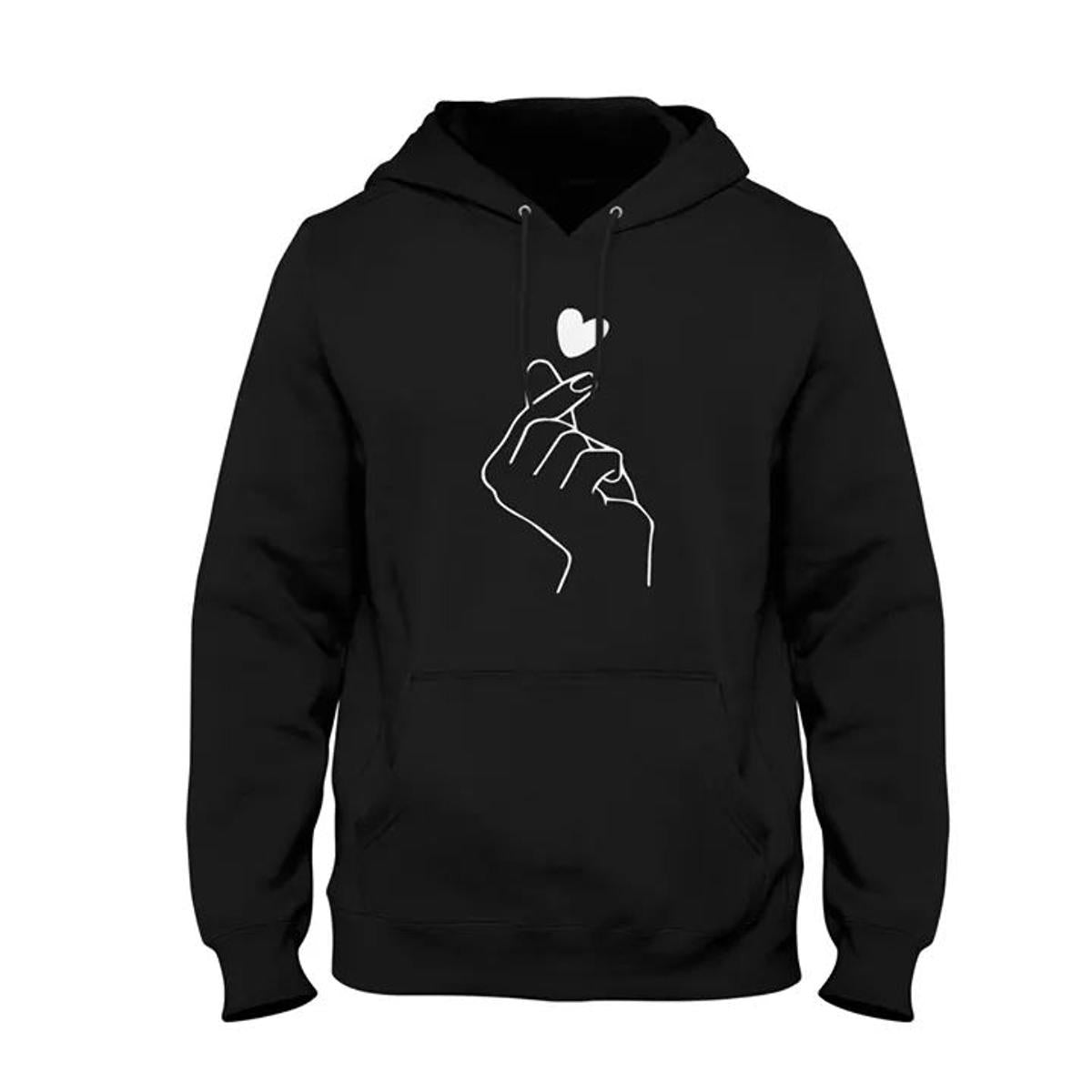 Black love Charm Printed Winter Fleece Full Seeves Hoodie For Women - HB INDUSTRIES - Hoodies & Sweatshirts -