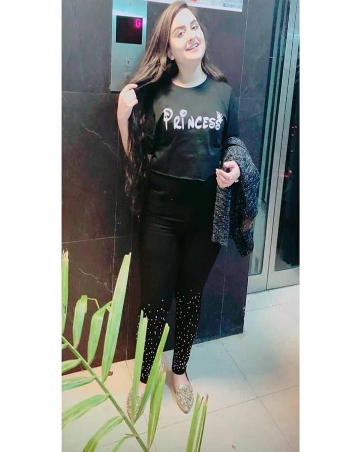 Black Princess Cotton Printed Crop T - Shirt For Women - HB INDUSTRIES - Tops & T - Shirts -
