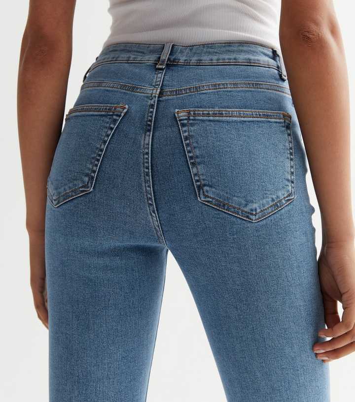 Blue Mid Rise Amie Skinny Jeans - HB INDUSTRIES - Jeans -