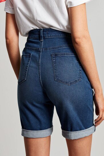 Blue Shirley Long Denim Shorts