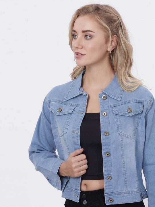 Blum Denim Lightweight Crop Denim Jacket By HB - HB INDUSTRIES - Denim Jackets -