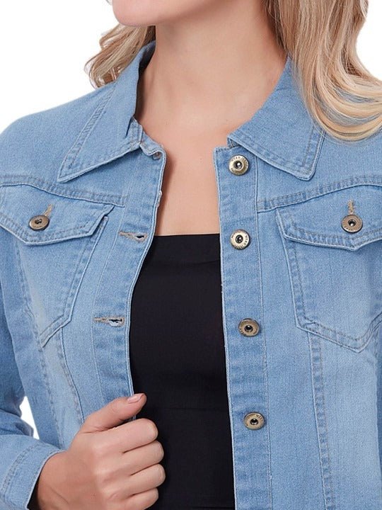 Blum Denim Lightweight Crop Denim Jacket By HB - HB INDUSTRIES - Denim Jackets -