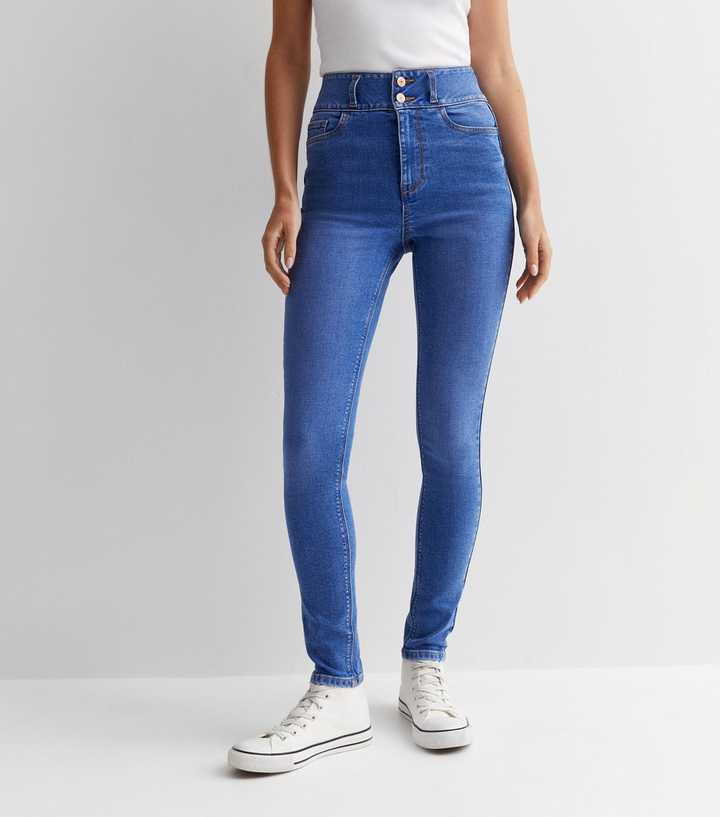 Bright Blue Lift & Shape High Waist Skinny Jeans - HB INDUSTRIES - Jeans -