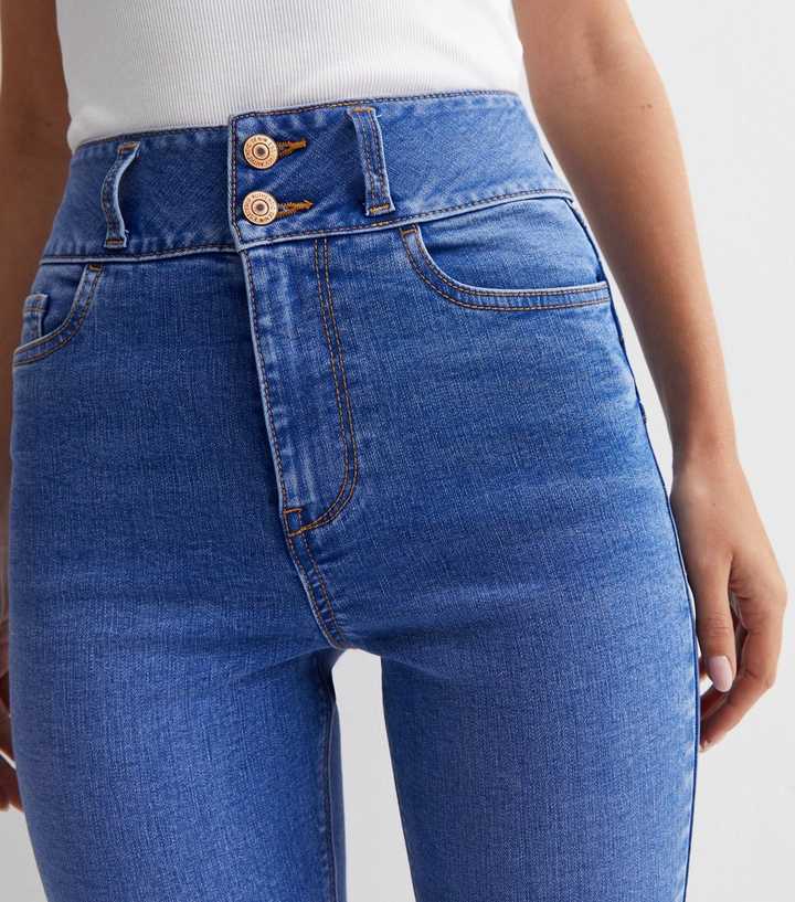 Bright Blue Lift & Shape High Waist Skinny Jeans - HB INDUSTRIES - Jeans -