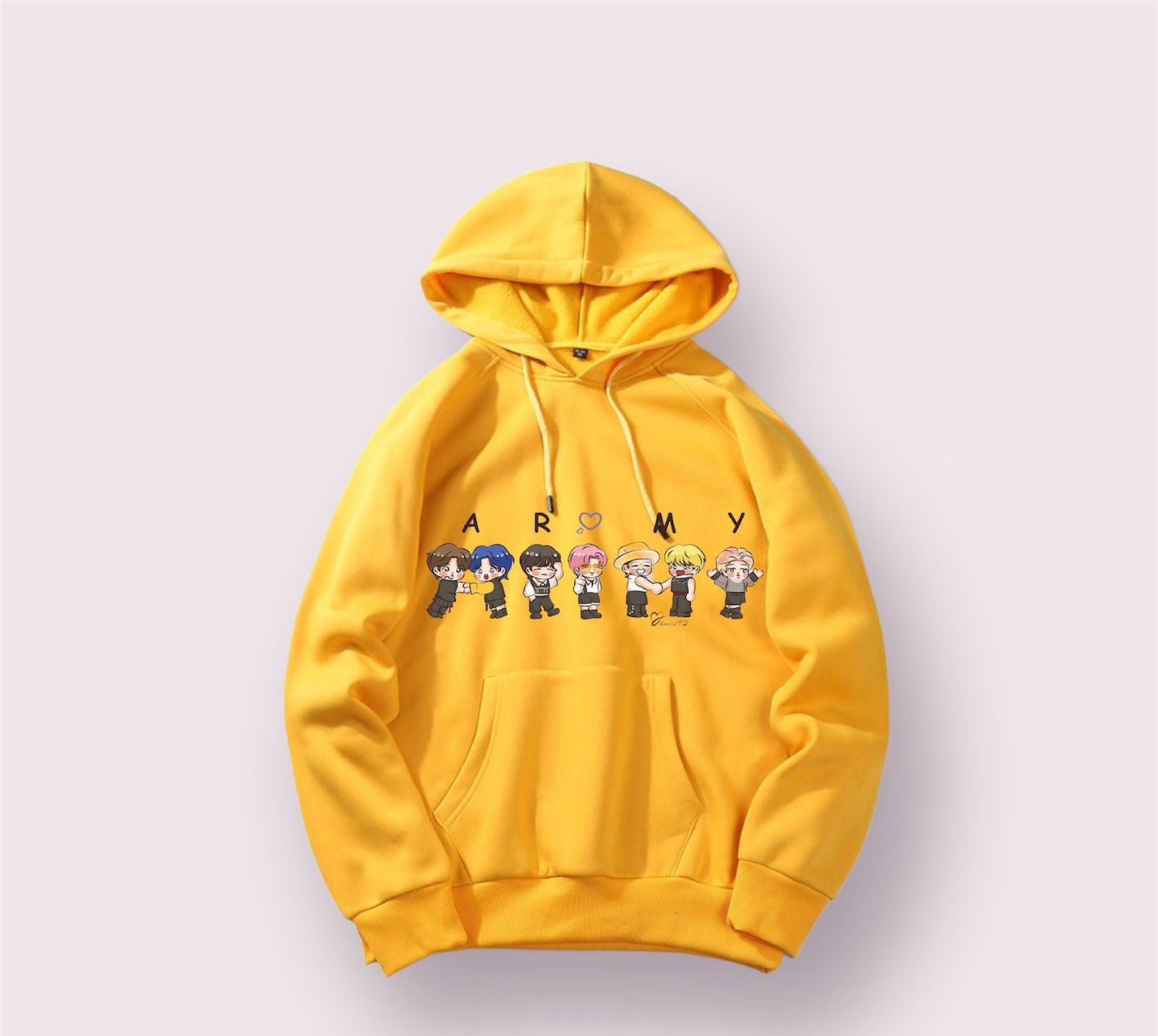 BTS Army Anime Fleece Full Sleeves Pull Over Hoodie For Women - HB INDUSTRIES - Hoodies & Sweatshirts -