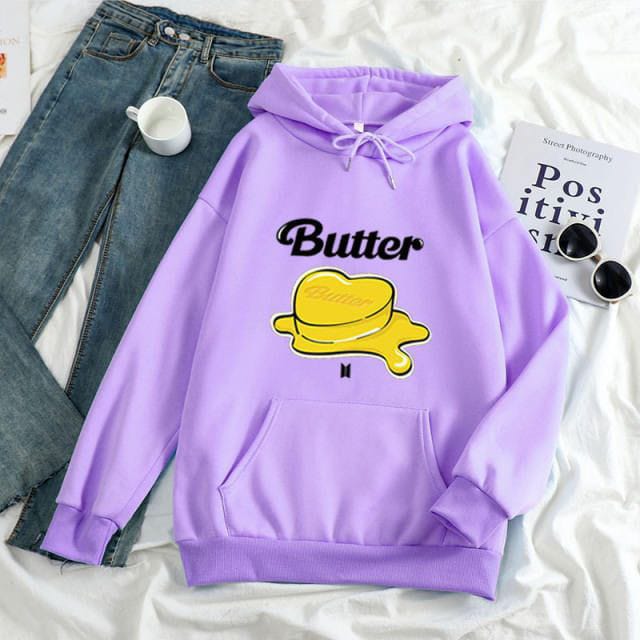 Bts Fan Merch Latest Design Printed Winter Fleece Full Seeves Hoodie For Women - HB INDUSTRIES - Hoodies & Sweatshirts -
