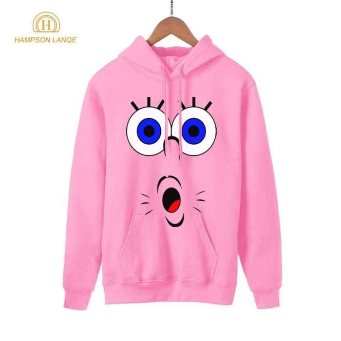 Cartoon Stylish Pink Printed Hoodie For Women