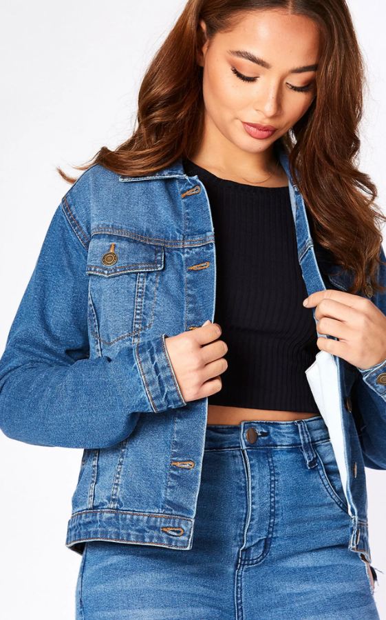 Women Blue Solid Jacket