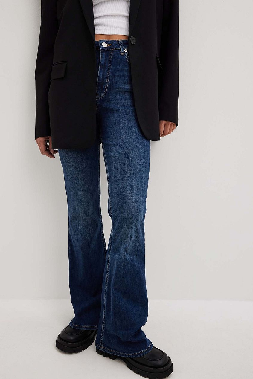 Flared High Waist Stretch Jeans For Womens - HB INDUSTRIES - Jeans -