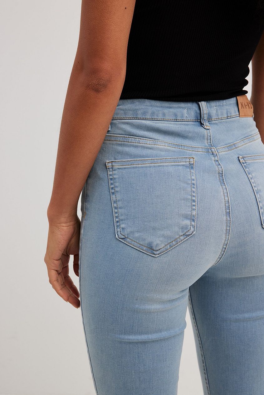 Flared High Waist Stretch Jeans For Womens - HB INDUSTRIES - Jeans -