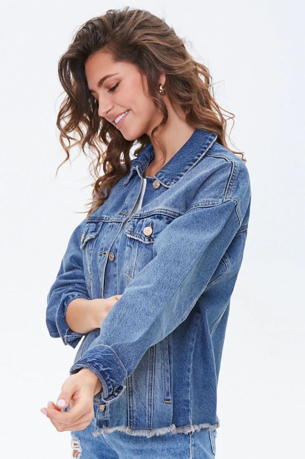 Frayed Women Jacket - HB INDUSTRIES - Denim Jackets -