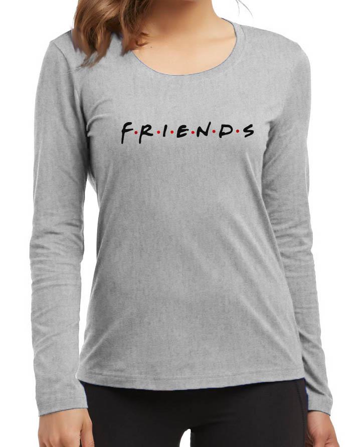 Friends New Fashion Grey Excellent Quality High Graphic Full Sleeve T - Shirt - HB INDUSTRIES - Tops & T - Shirts -