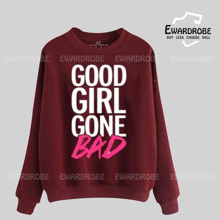 Good Gone Bad Cotton Fleece Sweatshirt For Women - HB INDUSTRIES - Hoodies & Sweatshirts -