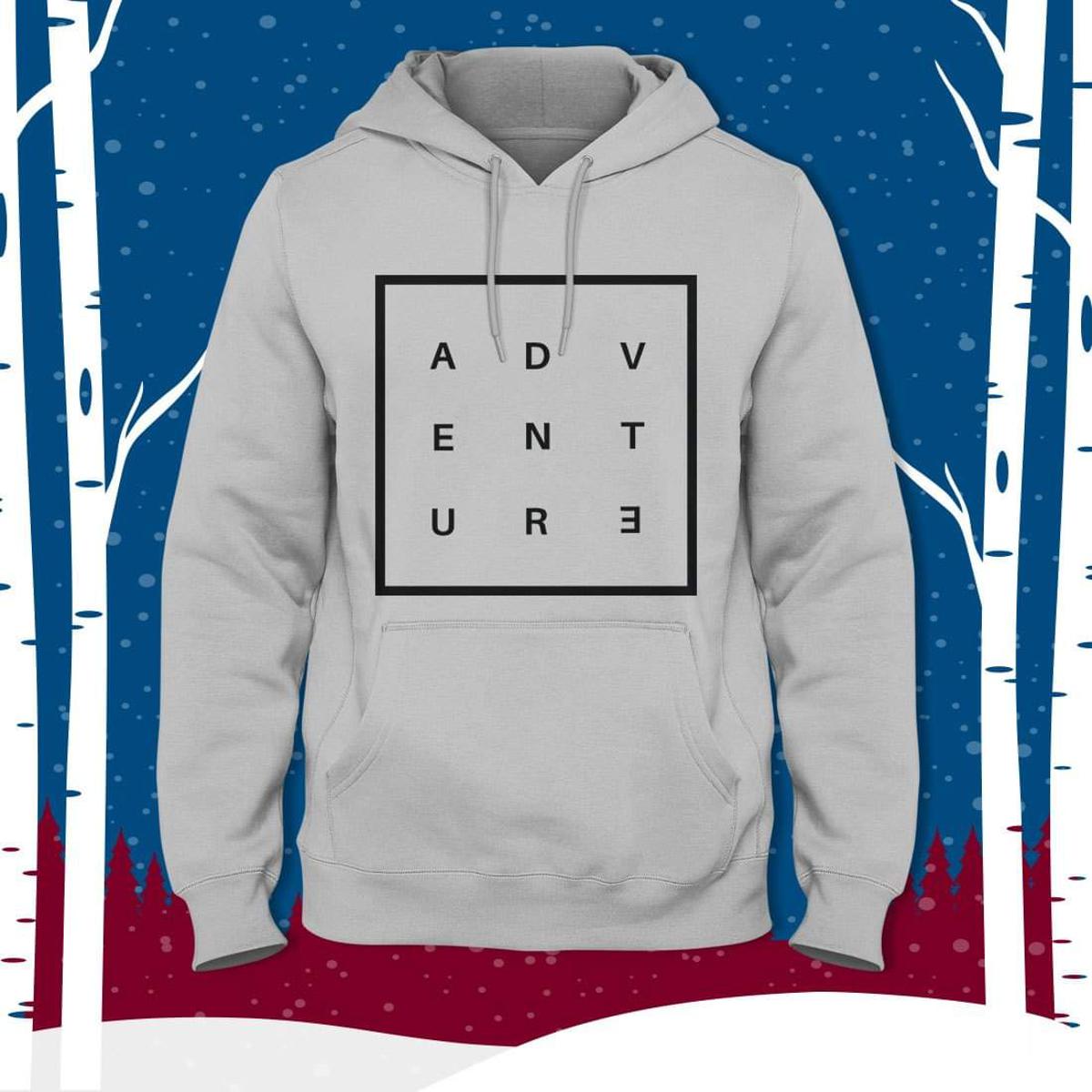 Grey Adventure Fleece Full Sleeves Pull Over Hoodie For Women - HB INDUSTRIES - Hoodies & Sweatshirts -