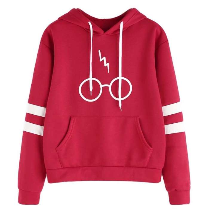 Harry Potter Double Strap Sleeve Printed Hoodie For Women - HB INDUSTRIES - Hoodies & Sweatshirts -