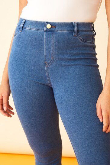 HB Blue Comfort Midwash Jeggings - HB INDUSTRIES - Jeggings & Leggings -