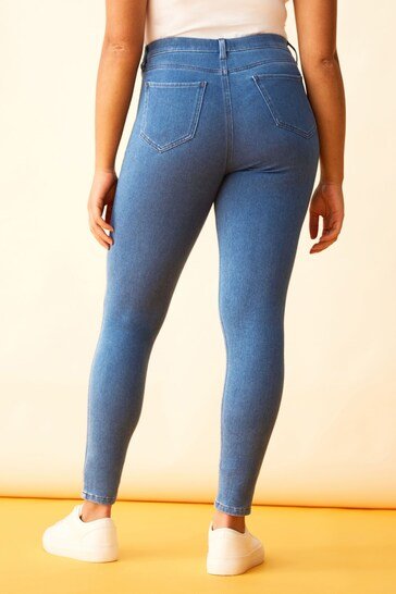 HB Blue Comfort Midwash Jeggings - HB INDUSTRIES - Jeggings & Leggings -