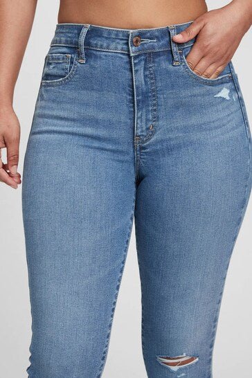 HB High Waisted Rip Knee Universal Jegging - HB INDUSTRIES - Jeggings & Leggings -