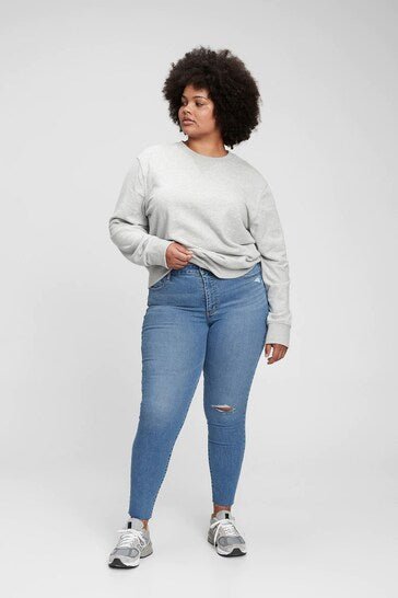HB High Waisted Rip Knee Universal Jegging - HB INDUSTRIES - Jeggings & Leggings -