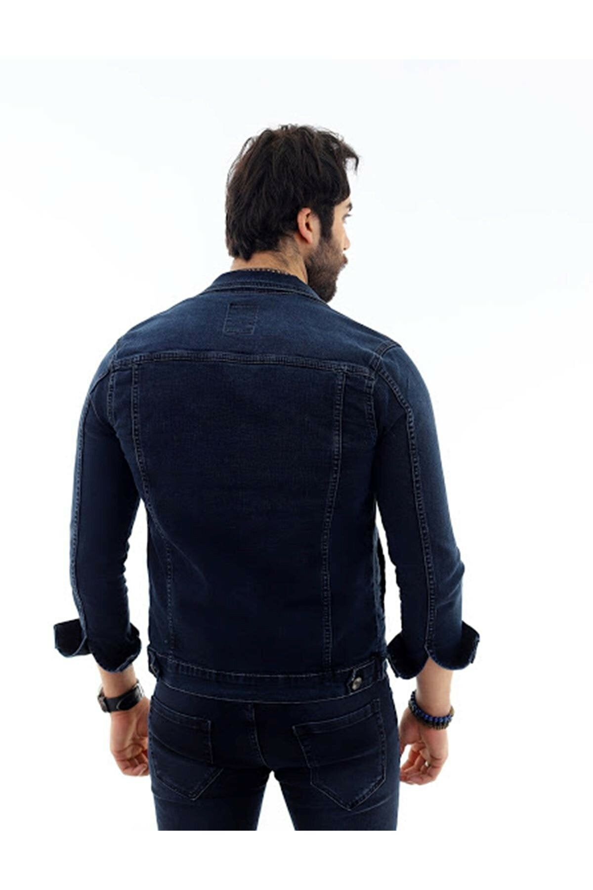 HB Mens Denim Jacket Stretchable Fine Lycra - HB INDUSTRIES - Denim Jacket -