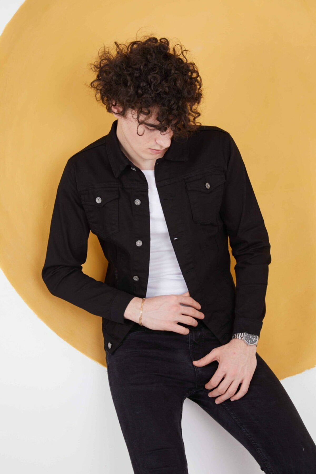 HB Mens Denim Jacket Stretchable Fine Lycra - HB INDUSTRIES - Denim Jacket -