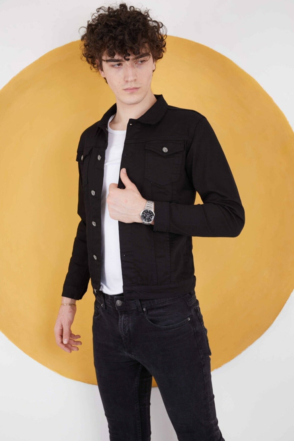 HB Mens Denim Jacket Stretchable Fine Lycra - HB INDUSTRIES - Denim Jacket -