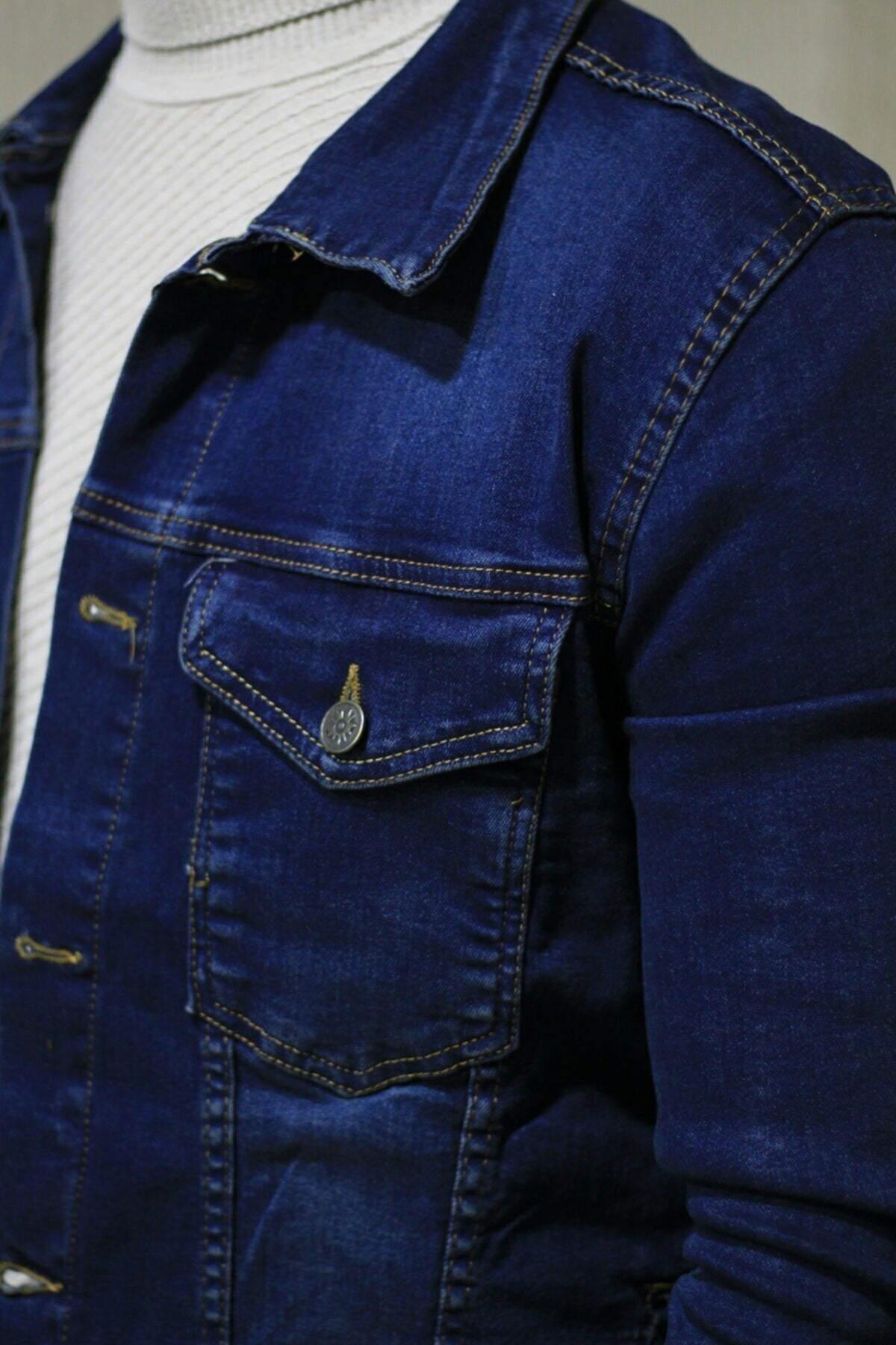 HB Mens Denim Jacket Stretchable Fine Lycra - HB INDUSTRIES - Denim Jacket -