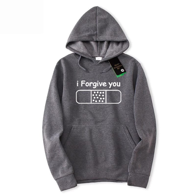 I Forgive You Printed Fleece Full Sleeves Pull Over Hoodie For Women - HB INDUSTRIES - Hoodies & Sweatshirts -