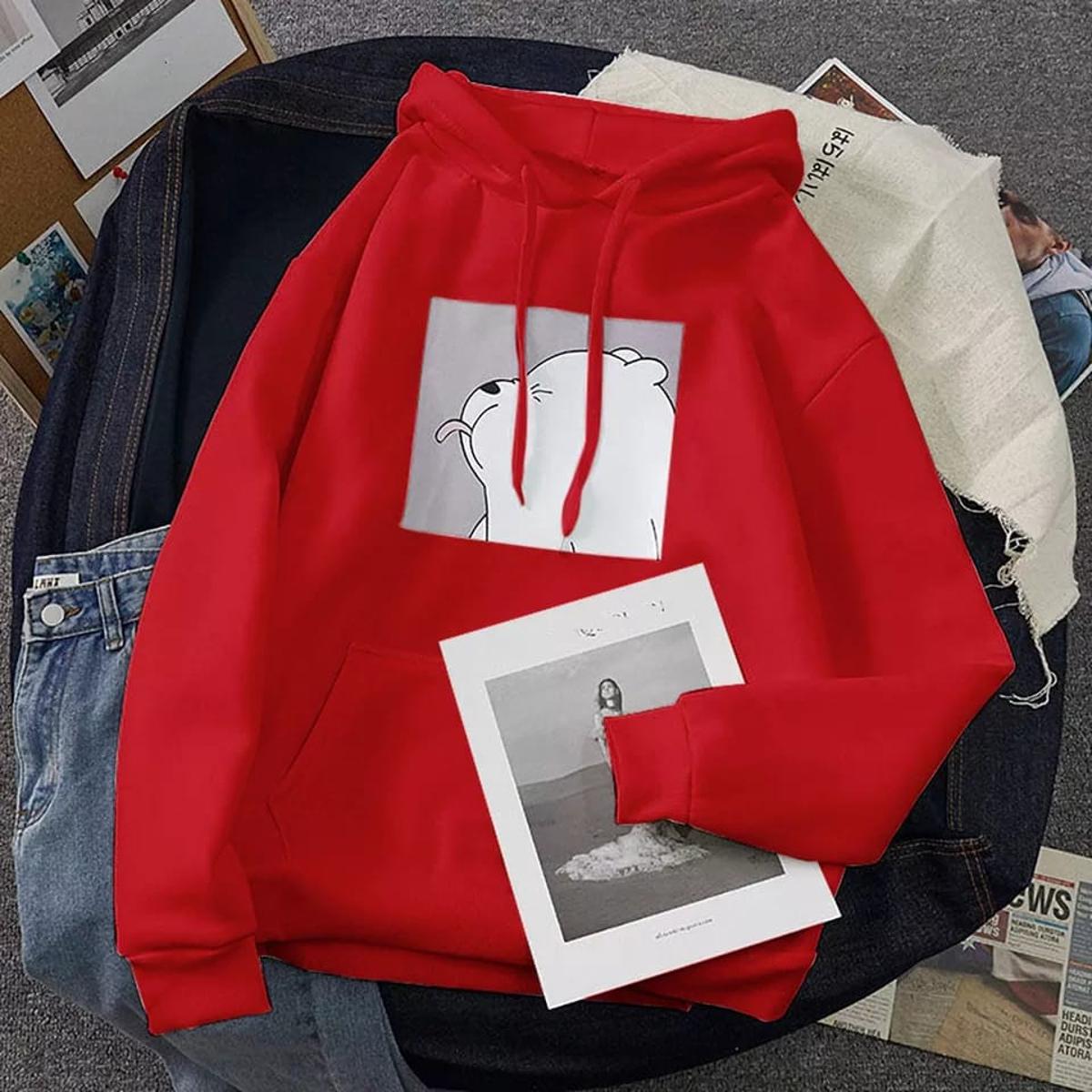 Ice Bear Fleece Full Sleeves Pull Over Hoodie For Women - HB INDUSTRIES - Hoodies & Sweatshirts -