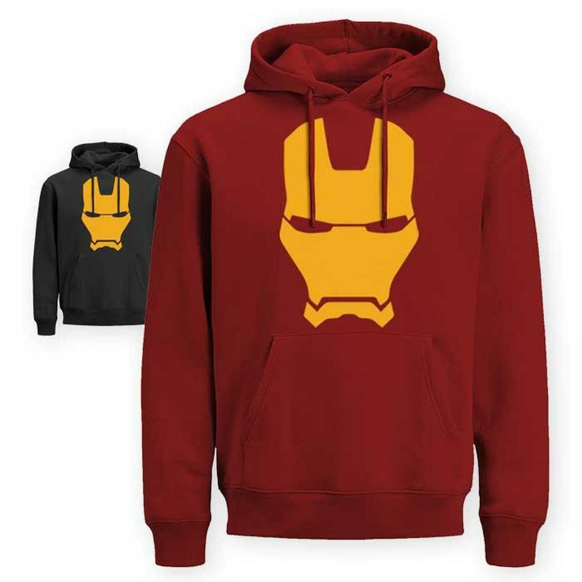 Iron Man Printed Fleece Full Sleeves Pull Over Hoodie - HB INDUSTRIES - Hoodie & Sweatshirt -
