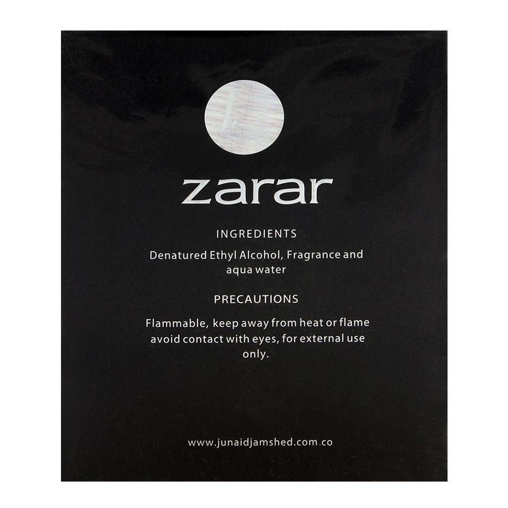 Junaid Jamshed J. Zarar For Men Eau De Parfum, 100ml - HB INDUSTRIES - Men Perfumes -