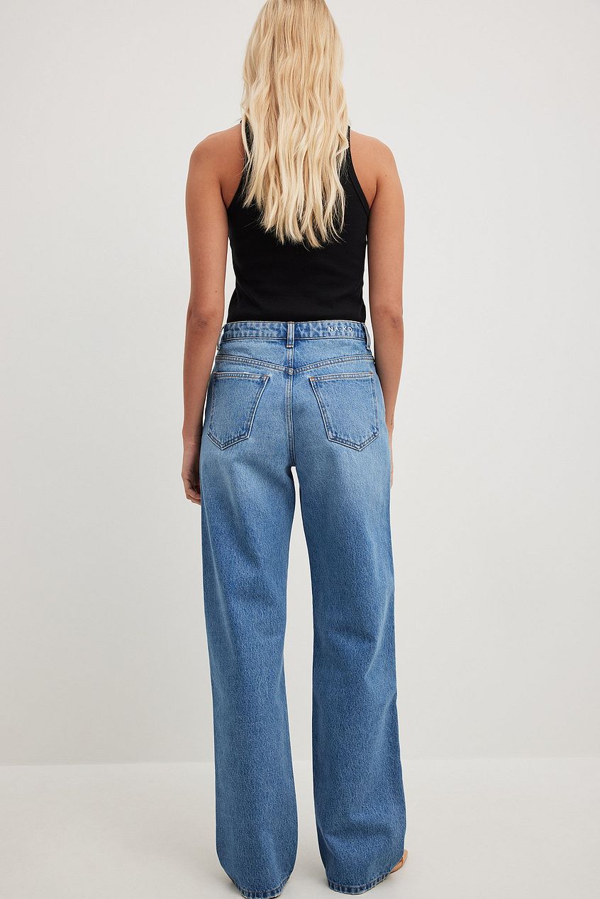 Loose Mid Waist Jeans For Womens - HB INDUSTRIES - Jeans -