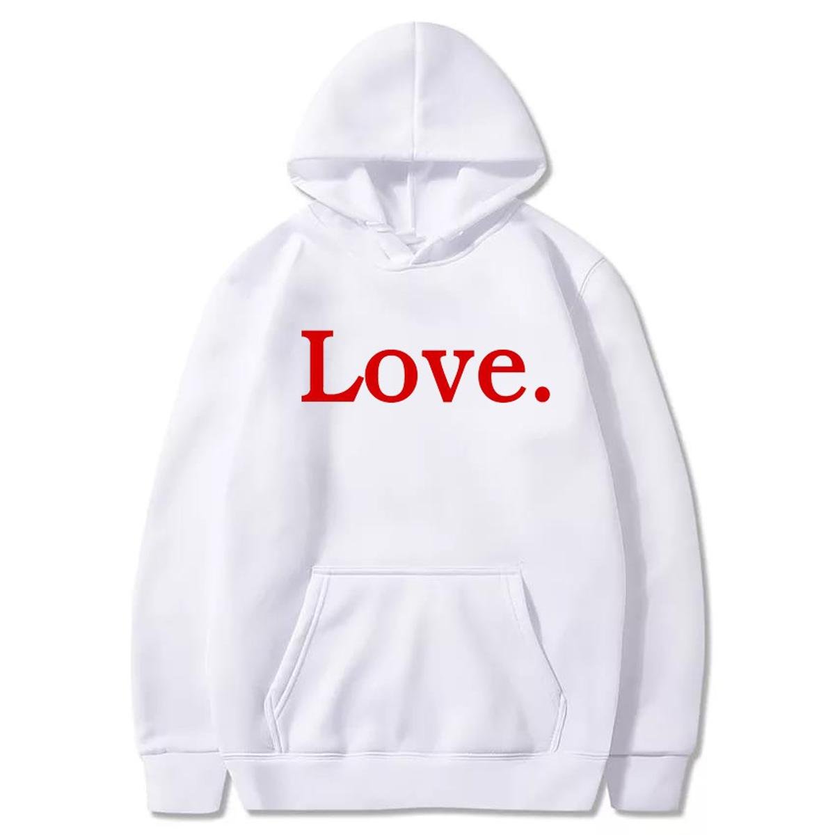 Love Printed Fleece Full Sleeves Pull Over Hoodie For Women - HB INDUSTRIES - Hoodies & Sweatshirts -