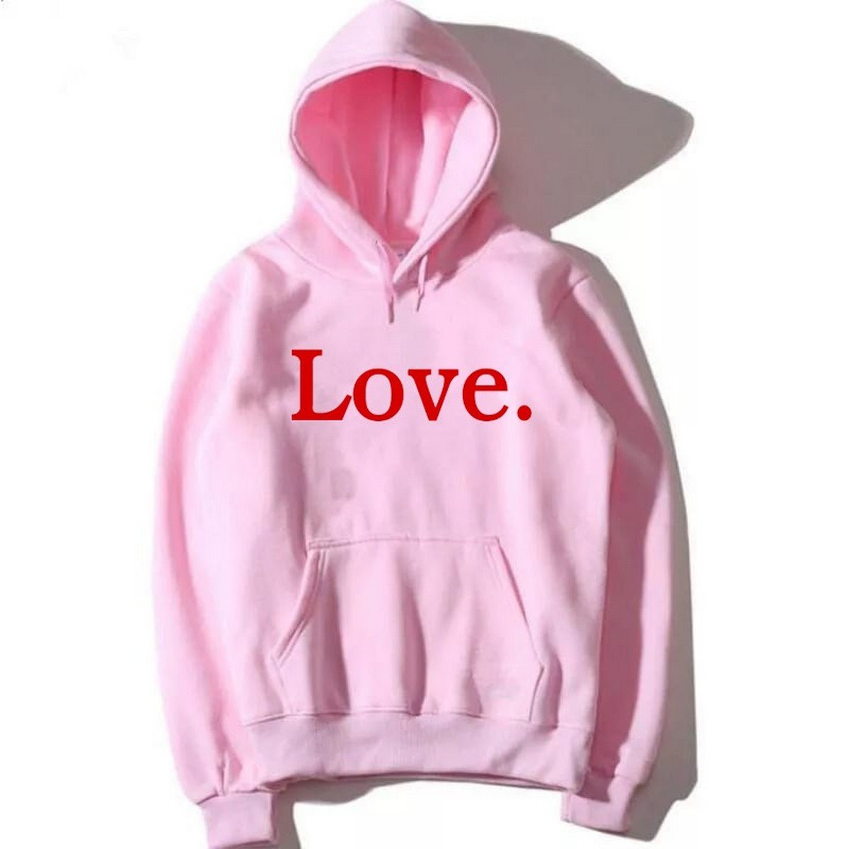 Love Printed Fleece Full Sleeves Pull Over Hoodie For Women - HB INDUSTRIES - Hoodies & Sweatshirts -