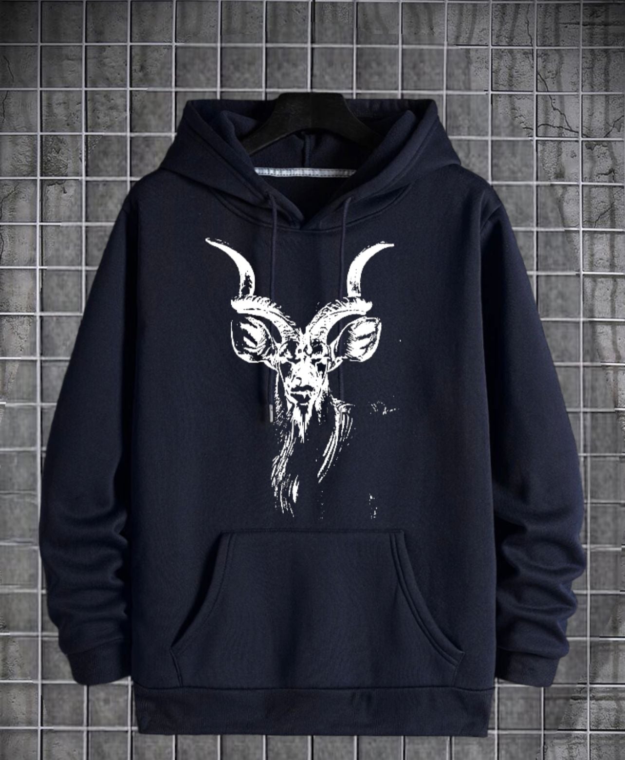 Markhor Printed Fleece Full Sleeves Pull Over Hoodie For Men & Boys - HB INDUSTRIES - Hoodie & Sweatshirt -