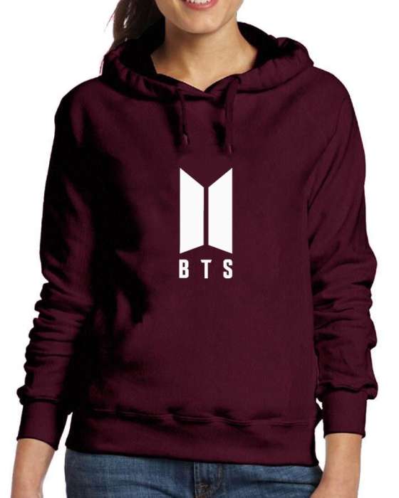 Maroon Fleece BTS Hoodies For Women - HB INDUSTRIES - Hoodies & Sweatshirts -