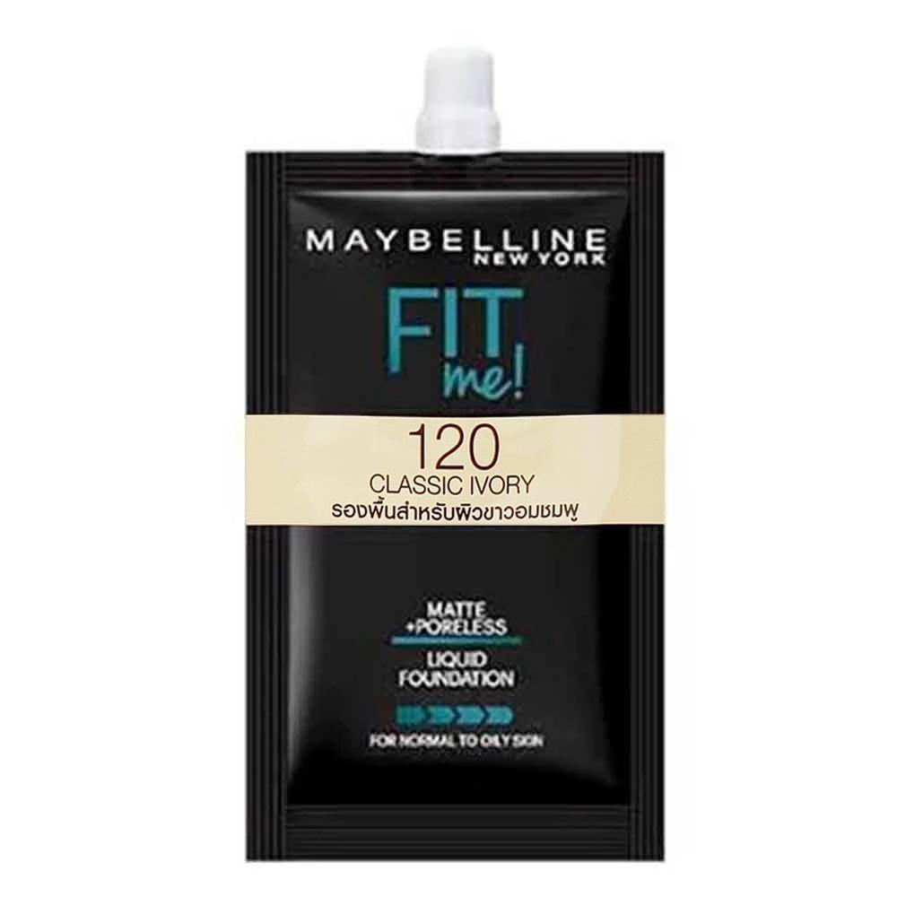 Maybelline Fit Me Matte+Poreless 120Classic Ivory 5Ml (Sachet) - HB INDUSTRIES - Face -