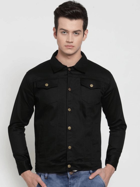 Mens Denim Jacket Black - HB INDUSTRIES - Denim Jacket -