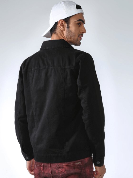 Mens Denim Jacket Black - HB INDUSTRIES - Denim Jacket -