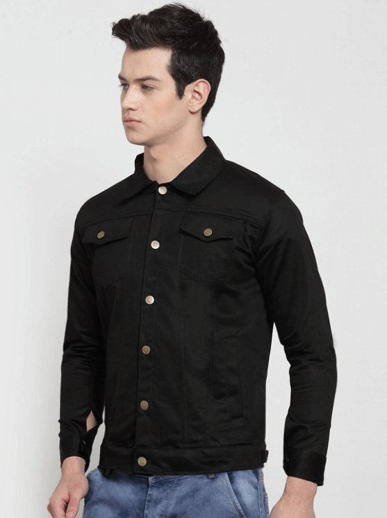 Mens Denim Jacket Black - HB INDUSTRIES - Denim Jacket -