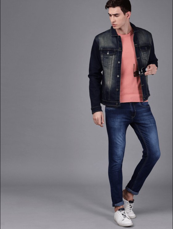 Mens Denim Jacket Black - HB INDUSTRIES - Denim Jacket -